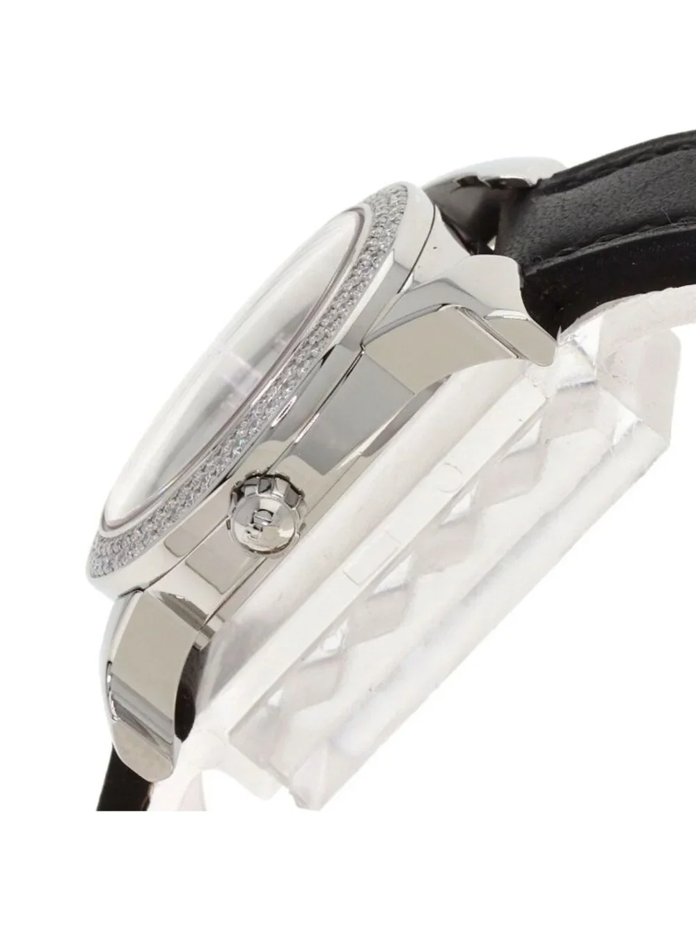 Hermes H Watch Ronde Bezel Diamond SS Leather